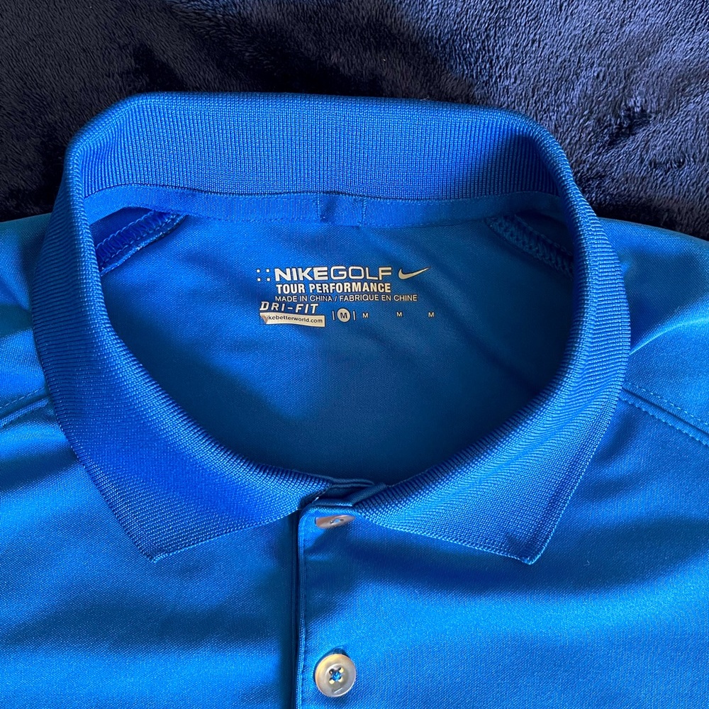 Men’s Nike Dri-Fit Polo Blue Medium size - smoke free home